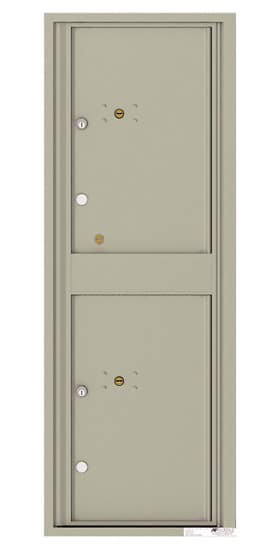 Recessed 4C Horizontal Mailbox – 2 Parcel Lockers – Front Loading – 4C13S-2P – USPS Approved Product Image