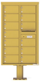 Florence 4C Pedestal 4C14D-13-P Postal Grey