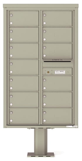4C14D13-P Commercial 4C Pedestal Mailboxes