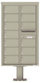Florence 4C Pedestal 4C14D-13-P Postal Grey