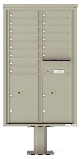 4C14D14-P Commercial 4C Pedestal Mailboxes