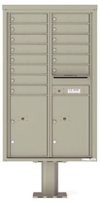 Florence 4C Pedestal 4C14D-14-P Postal Grey