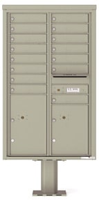 Florence 4C Pedestal 4C14D-15-P Postal Grey