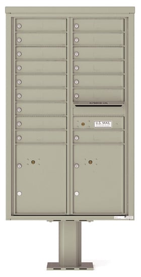 4C14D16-P Commercial 4C Pedestal Mailboxes