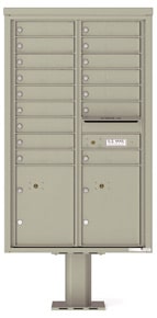 Florence 4C Pedestal 4C14D-16-P Postal Grey
