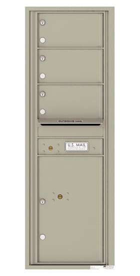 Florence Recessed 4C Horizontal Mailbox – 3 Tenant Doors, 1 Parcel Locker – Front Loading – 14 Doors High – USPS Access Product Image