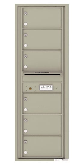 Surface Mount 4C Horizontal Mailbox – 6 Doors – Front Loading – 4C14S-06-SM Product Image