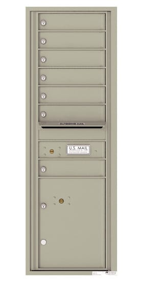 Florence Recessed 4C Horizontal Mailbox – 7 Tenant Doors, 1 Parcel Locker – Front Loading – 14 Doors High – USPS Access Product Image