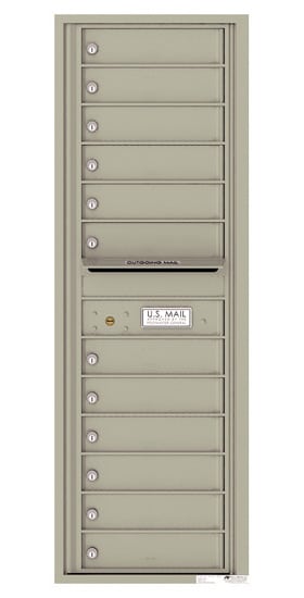 Surface Mount 4C Horizontal Mailbox – 12 Doors – Front Loading – 4C14S-12-SM Product Image