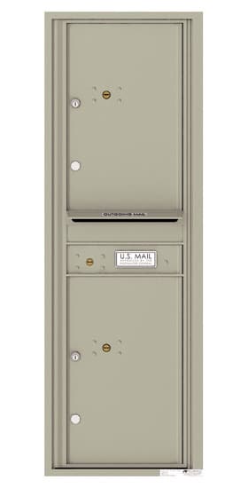 Recessed 4C Horizontal Mailbox – 2 Parcel Lockers – Front Loading – 4C14S-2P-CK25750 – Private Delivery Product Image