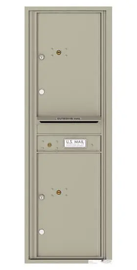 Recessed 4C Horizontal Mailbox – 2 Parcel Lockers – Front Loading – 4C14S-2P – USPS Approved Product Image