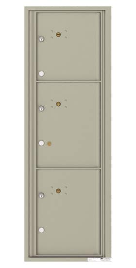 Surface Mount 4C Horizontal Mailbox – 3 Parcel Locker – Front Loading – 4C14S-3P-SM Product Image