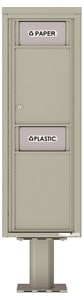 Florence 4C Pedestal 4C14S-BIN-P Postal Grey