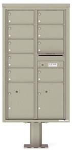 Florence 4C Pedestal 4C15D-09-P Postal Grey