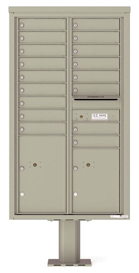 4C15D17-P Commercial 4C Pedestal Mailboxes