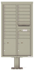 Florence 4C Pedestal 4C15D-18-P Postal Grey