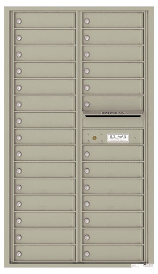 Recessed 4C Horizontal Mailbox – 28 Doors – Front Loading – 4C15D-28 Product Image