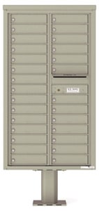 Florence 4C Pedestal 4C15D-28-P Postal Grey