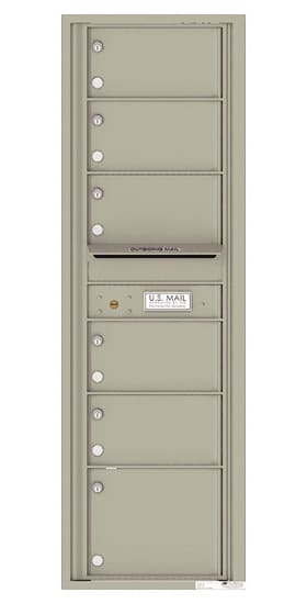 Surface Mount 4C Horizontal Mailbox – 6 Doors – Front Loading – 4C15S-06-SM Product Image