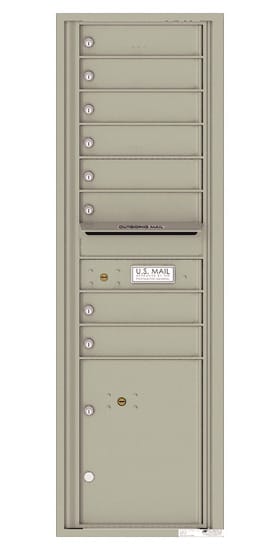 Florence Recessed 4C Horizontal Mailbox – 8 Tenant Doors, 1 Parcel Locker – Front Loading – 15 Doors High – USPS Access Product Image