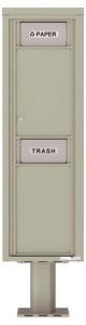 Florence 4C Pedestal 4C15S-BIN-P Postal Grey