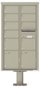 Florence 4C Pedestal 4C16D-09-P Postal Grey
