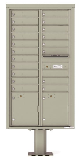 4C16D19-P Commercial 4C Pedestal Mailboxes