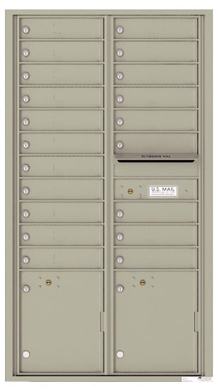 Surface Mount 4C Horizontal Mailbox – 20 Doors, 2 Parcel Lockers – 4C16D-20-SM Product Image