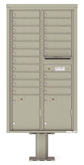 4C16D20-P Commercial 4C Pedestal Mailboxes