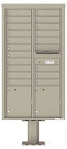 Florence 4C Pedestal 4C16D-20-P Postal Grey