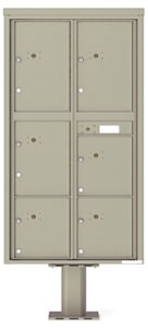 Florence 4C Pedestal 4C16D-6P-P Postal Grey