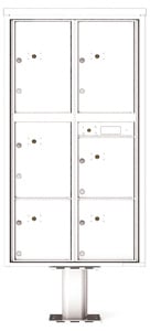 Florence 4C Pedestal 4C16D-6P-P White
