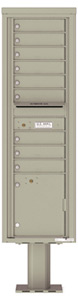 Florence 4C Pedestal 4C16S-09-P Postal Grey
