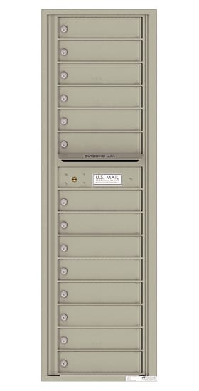 Surface Mount 4C Horizontal Mailbox – 14 Doors – Front Loading – 4C16S-14-SM Product Image