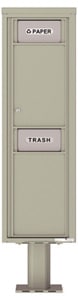 Florence 4C Pedestal 4C16S-BIN-P Postal Grey