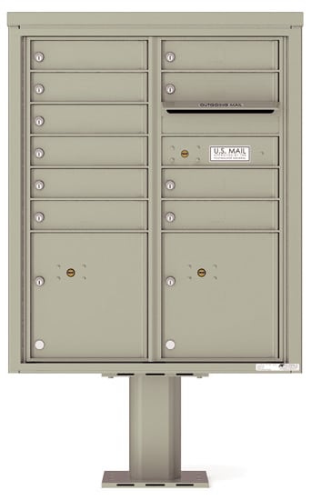 4CADD10-P Commercial 4C Pedestal Mailboxes
