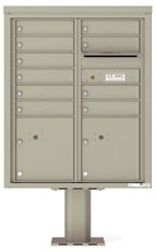 Florence 4C Pedestal 4CADD-10-P Postal Grey