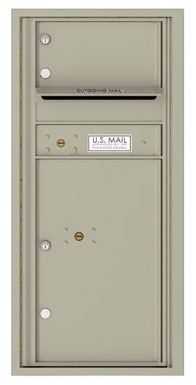 Florence Recessed 4C Horizontal Mailbox – 1 Tenant Door, 1 Parcel Locker – Front Loading – ADA Compliant Max Height – USPS Access Product Image