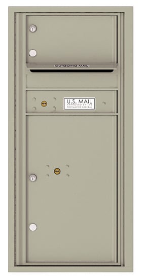 Surface Mount 4C Horizontal Mailbox – 1 Door 1 Parcel Locker – Front Loading – 4CADS-01-SM Product Image