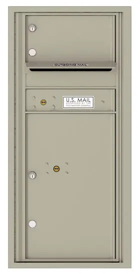 Recessed 4C Horizontal Mailbox – 1 Doors 1 Parcel Locker – Front Loading – 4CADS-01 – USPS Approved Product Image