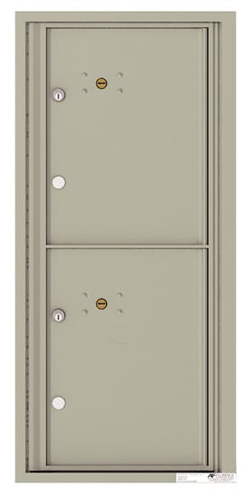 Florence Recessed 4C Horizontal Mailbox – 2 Parcel Lockers – Front Loading – ADA Compliant Max Height – Private Delivery Product Image