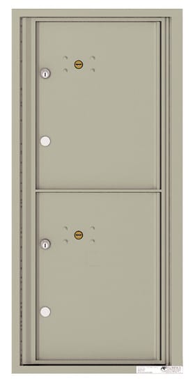 Recessed 4C Horizontal Mailbox – 2 Parcel Lockers – Front Loading – 4CADS-2P – USPS Approved Product Image