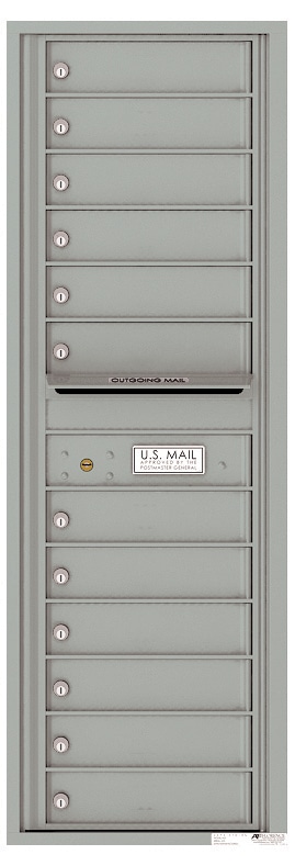 Recessed 4C Horizontal Mailbox – 12 Doors – Front Loading – 4C14S-12 – Private Access Product Image