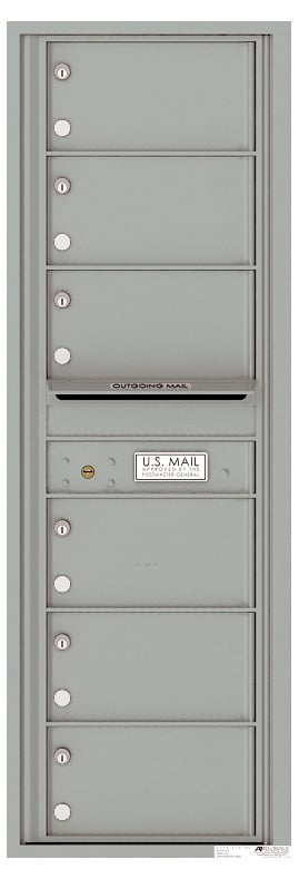 Recessed 4C Horizontal Mailbox – 6 Doors – Front Loading – 4C14S-06 Product Image