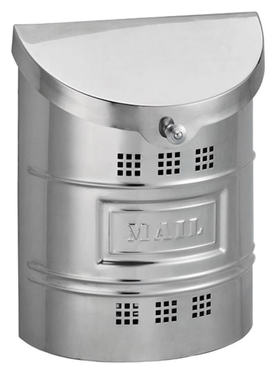 Ecco Stainless Wall Mount Mailbox with Steel Label Product Image