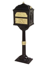 Gaines Classic Pedestal Black Polished Brass
