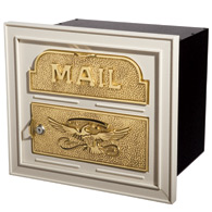 Gaines Classic Faceplate Mailbox Almond Brass