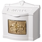 Gaines FleurDeLis Wall Mount White Brass