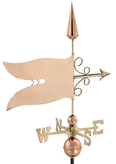 Good Directions Copper Banner Weathervane