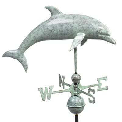 Good Directions Copper Dolphin Weathervane